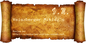 Veiszberger Miklós névjegykártya