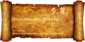 Veiszberger Miklós névjegykártya