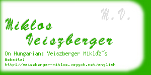 miklos veiszberger business card